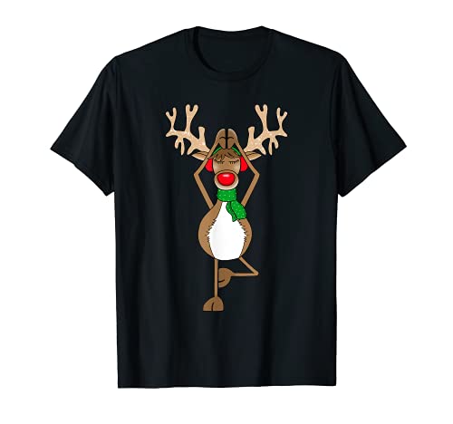 Lustiges Rentier Rudolf Yoga Vergleich