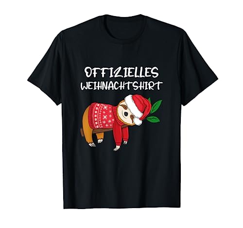 Offizielles Weihnachtsshirt Faultier mit Vergleich